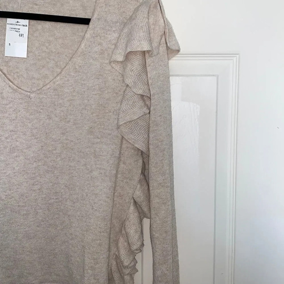 John + Jenn Women’s Asymmetrical Ruffle Sweater - Picture 5 of 7